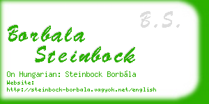 borbala steinbock business card